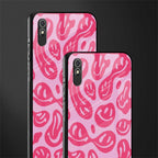 acid smiles bubblegum pink edition glass case for redmi 9a image-2