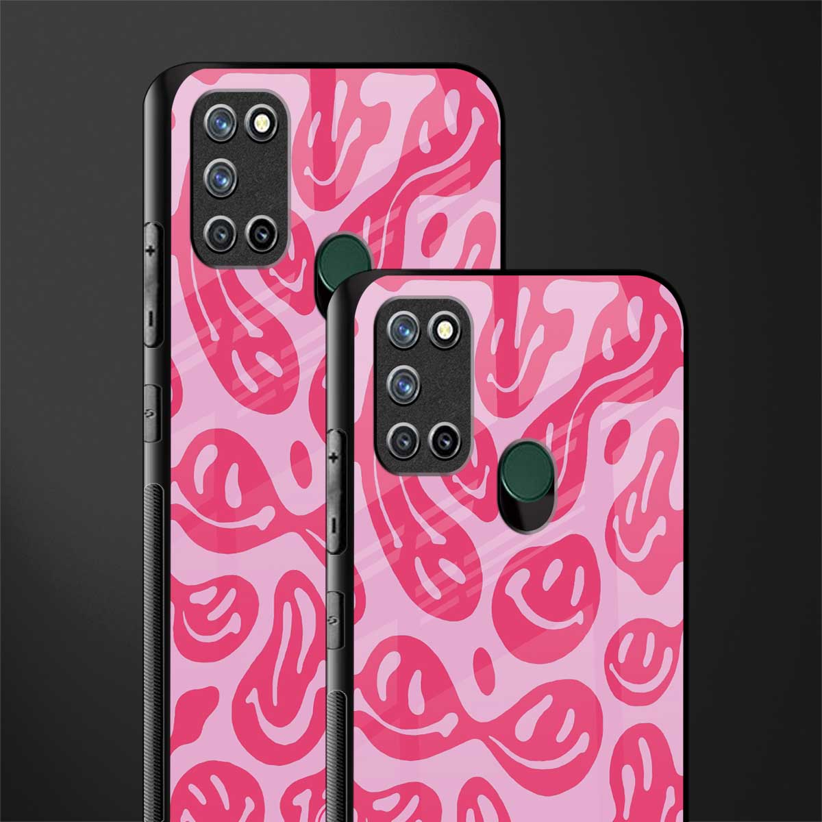 acid smiles bubblegum pink edition glass case for realme 7i image-2