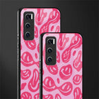 acid smiles bubblegum pink edition glass case for vivo v20 se image-2