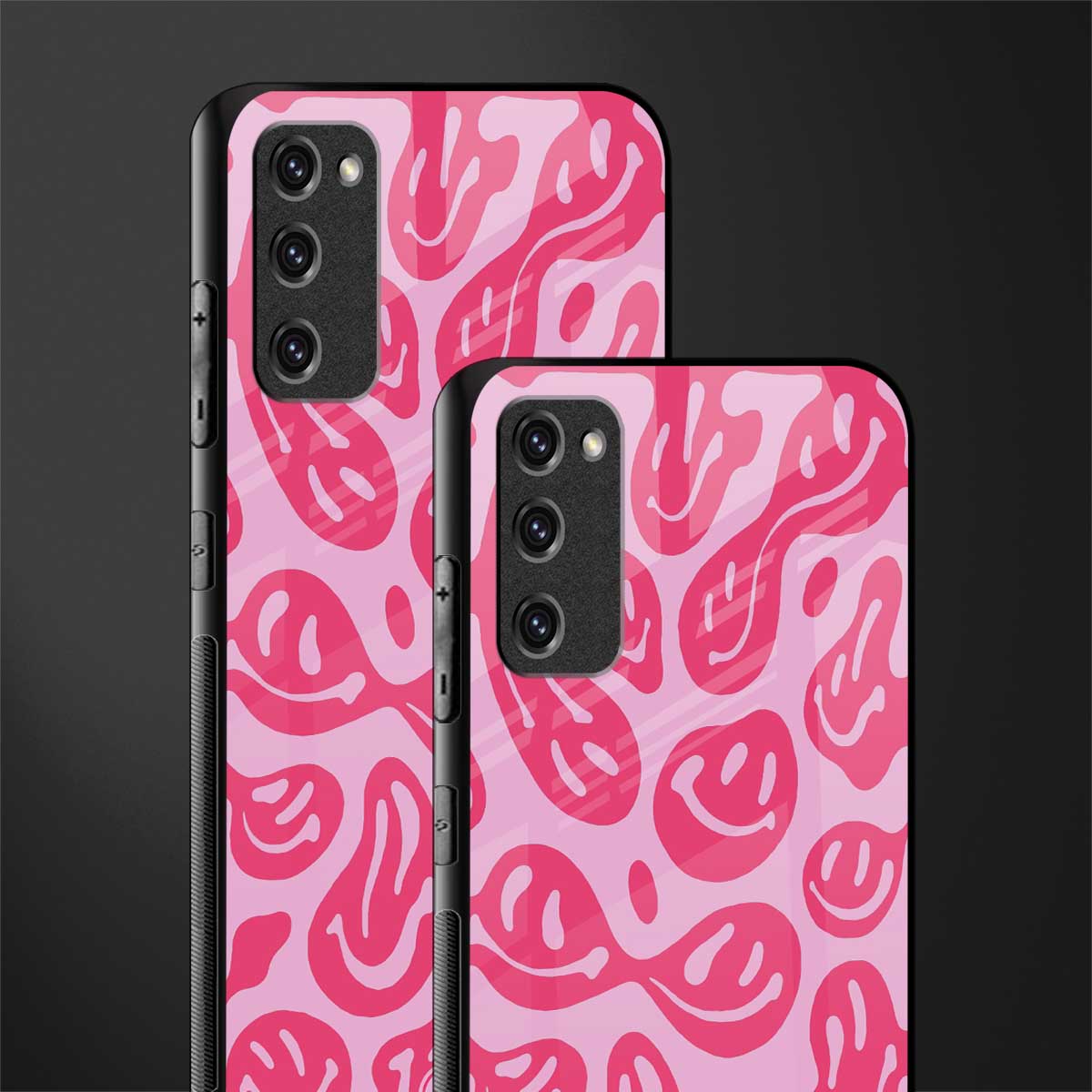 acid smiles bubblegum pink edition glass case for samsung galaxy s20 fe image-2