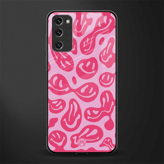 acid smiles bubblegum pink edition glass case for samsung galaxy s20 fe image