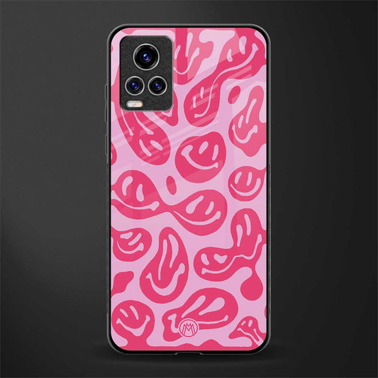 acid smiles bubblegum pink edition glass case for vivo v20 pro image