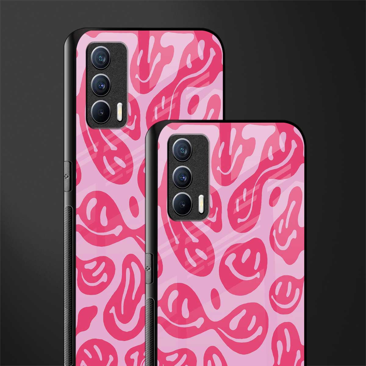 acid smiles bubblegum pink edition glass case for realme x7 image-2