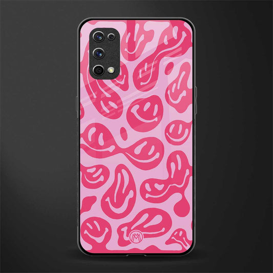 acid smiles bubblegum pink edition glass case for realme x7 pro image
