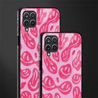 acid smiles bubblegum pink edition glass case for samsung galaxy a12 image-2