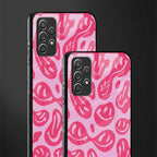 acid smiles bubblegum pink edition glass case for samsung galaxy a32 4g image-2
