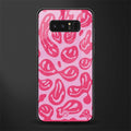 acid smiles bubblegum pink edition glass case for samsung galaxy note 8 image