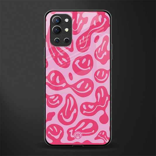 acid smiles bubblegum pink edition glass case for oneplus 9r image