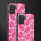 acid smiles bubblegum pink edition glass case for oppo f19 pro image-2