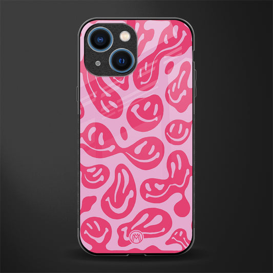acid smiles bubblegum pink edition glass case for iphone 13 mini image