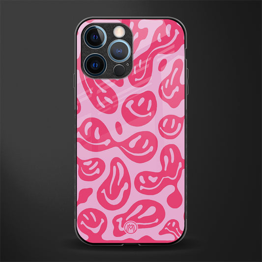 acid smiles bubblegum pink edition glass case for iphone 13 pro image