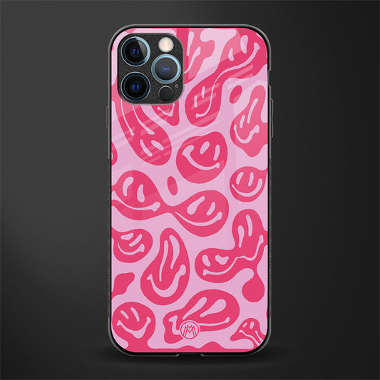 acid smiles bubblegum pink edition glass case for iphone 12 pro max image