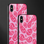 acid smiles bubblegum pink edition glass case for iphone xs max image-2
