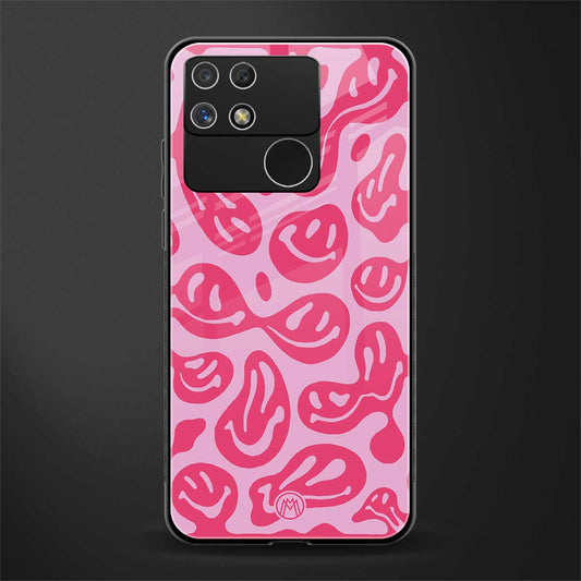 acid smiles bubblegum pink edition back phone cover | glass case for realme narzo 50a