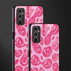 acid smiles bubblegum pink edition glass case for samsung galaxy m52 5g image-2