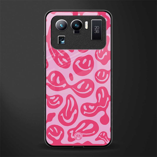 acid smiles bubblegum pink edition glass case for mi 11 ultra 5g image