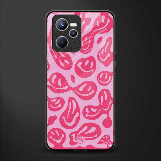 acid smiles bubblegum pink edition glass case for realme c35 image