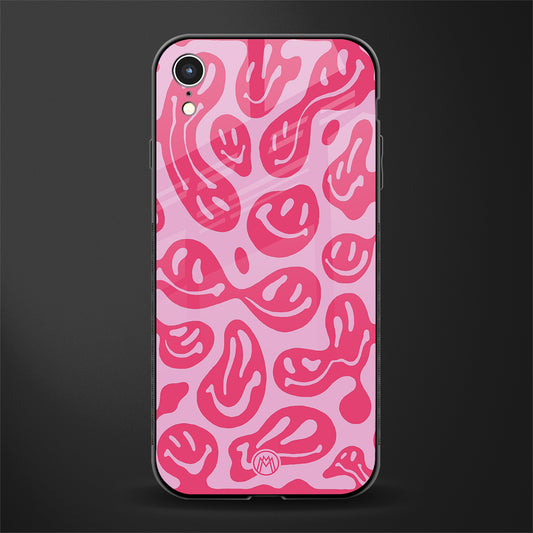 acid smiles bubblegum pink edition glass case for iphone xr image