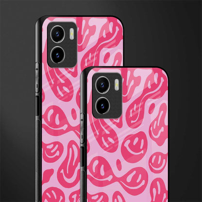 acid smiles bubblegum pink edition glass case for vivo y15s image-2