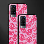 acid smiles bubblegum pink edition glass case for vivo x60 image-2