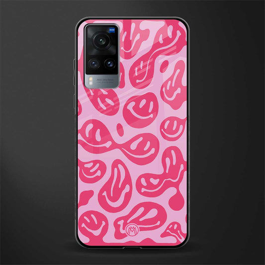 acid smiles bubblegum pink edition glass case for vivo x60 image