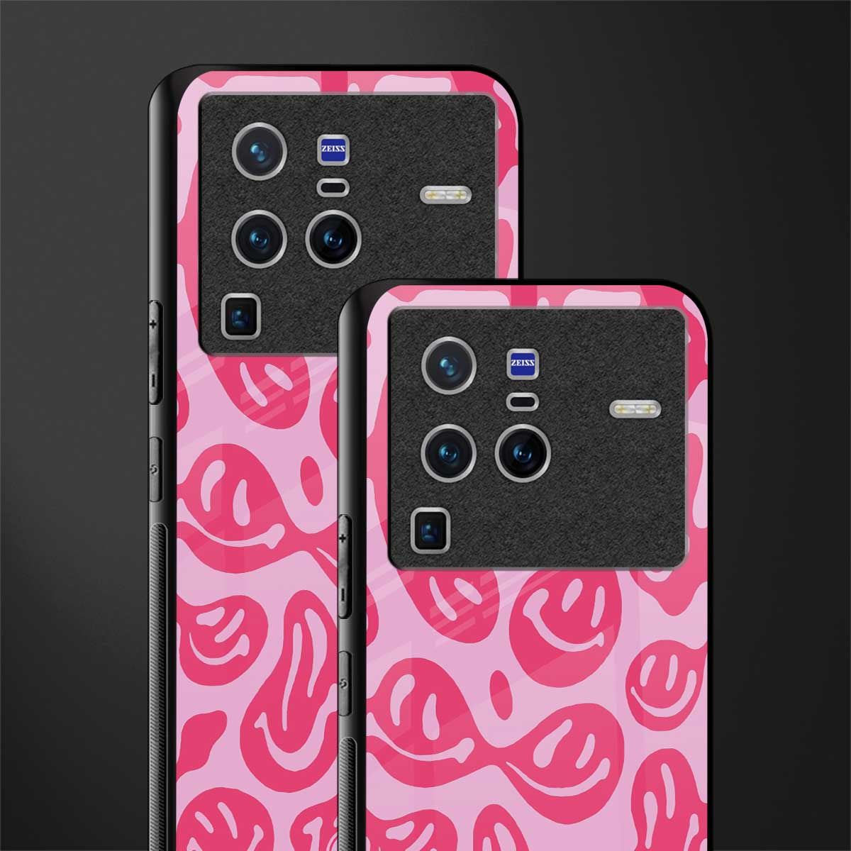 acid smiles bubblegum pink edition glass case for vivo x80 pro 5g image-2