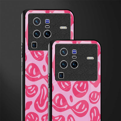 acid smiles bubblegum pink edition glass case for vivo x80 pro 5g image-2