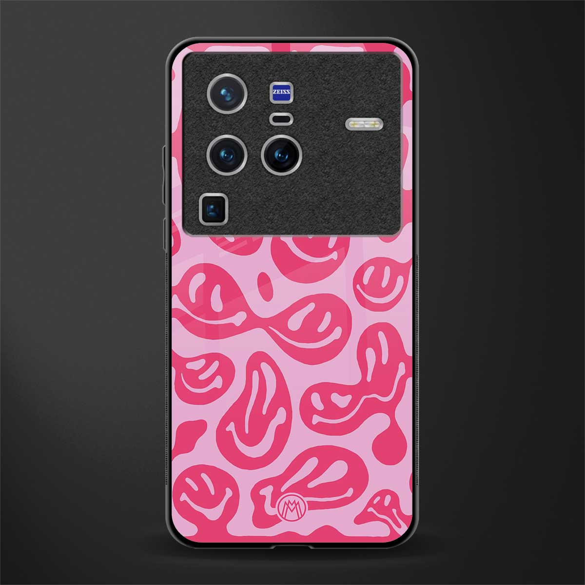 acid smiles bubblegum pink edition glass case for vivo x80 pro 5g image