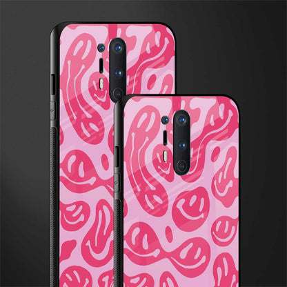acid smiles bubblegum pink edition glass case for oneplus 8 pro image-2
