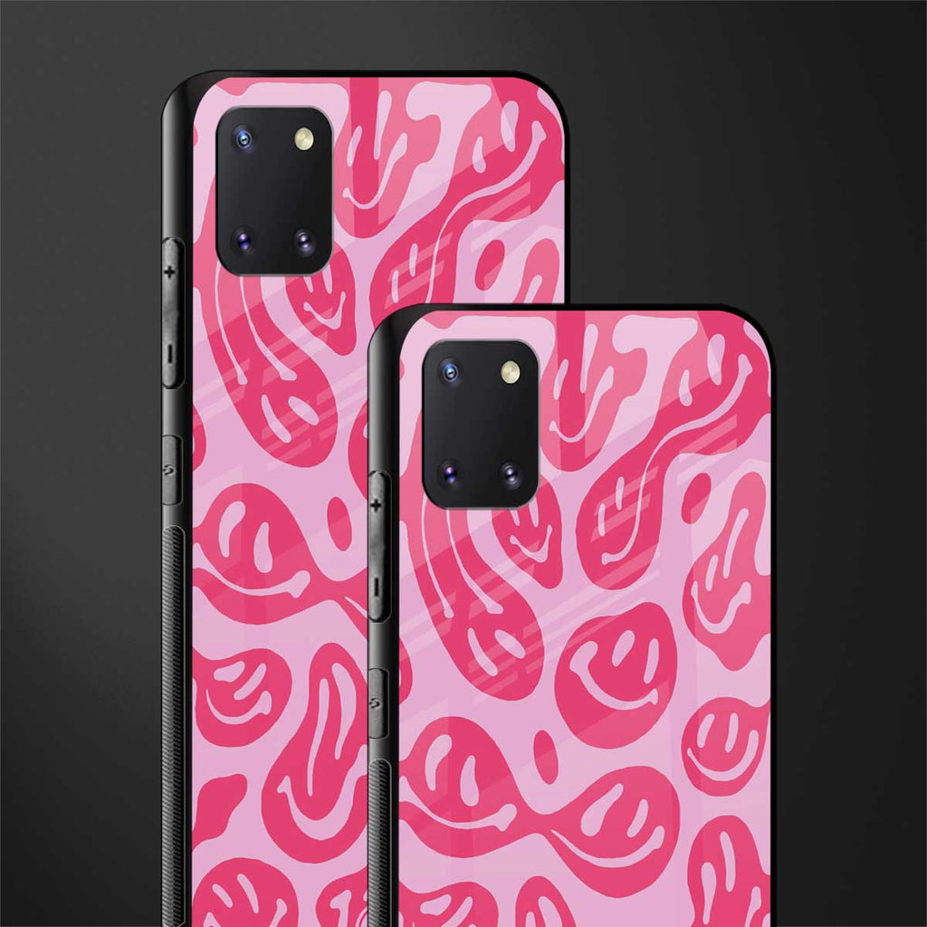 acid smiles bubblegum pink edition glass case for samsung a81 image-2