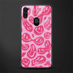 acid smiles bubblegum pink edition glass case for samsung galaxy m11 image