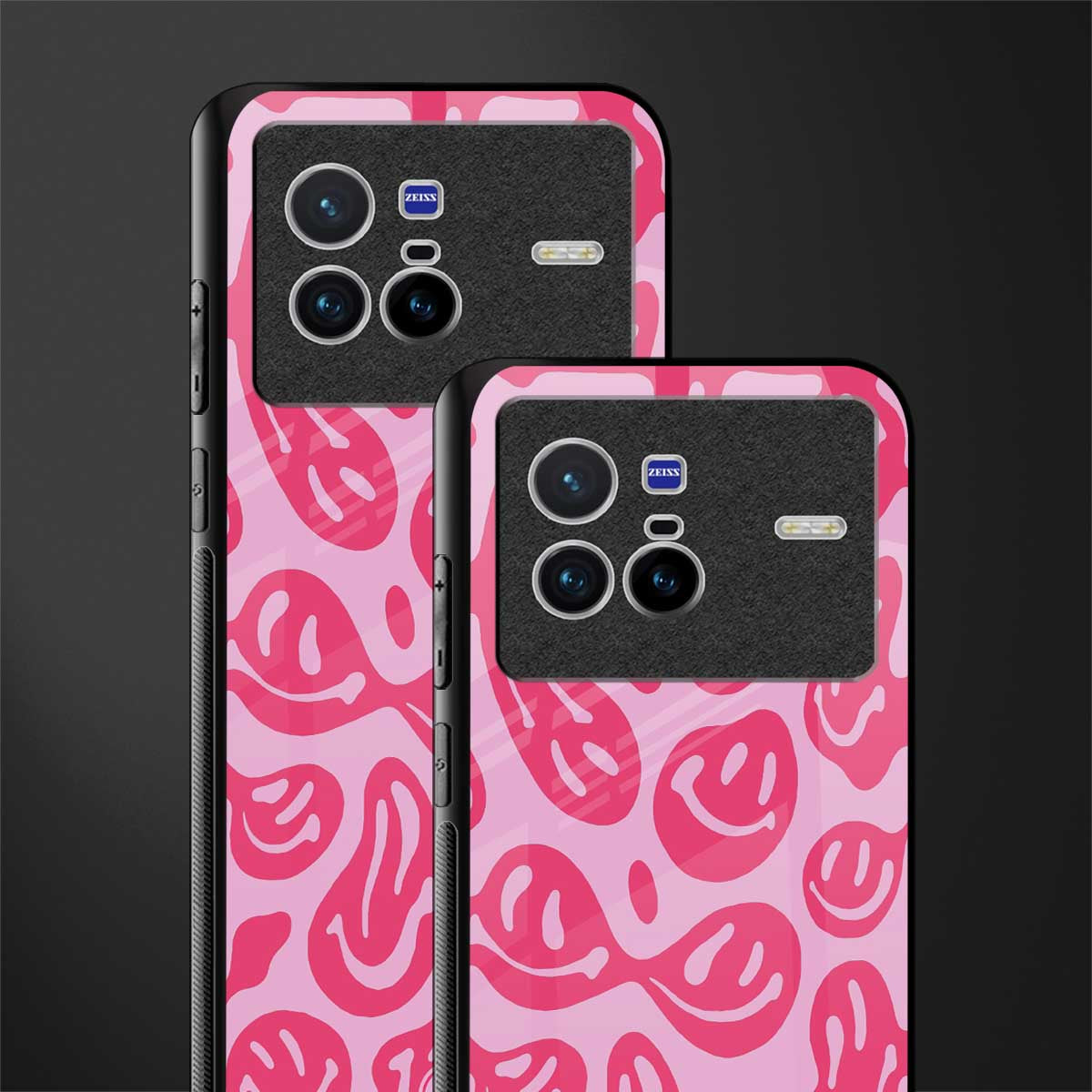 acid smiles bubblegum pink edition glass case for vivo x80 image-2