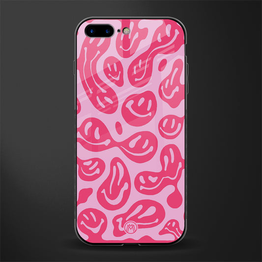 acid smiles bubblegum pink edition glass case for iphone 7 plus image