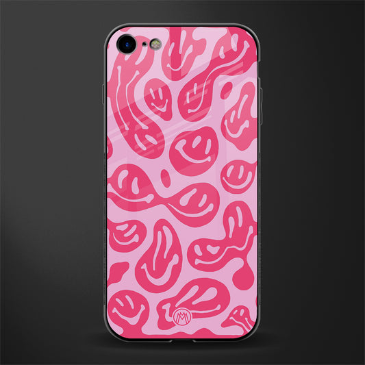 acid smiles bubblegum pink edition glass case for iphone se 2020 image