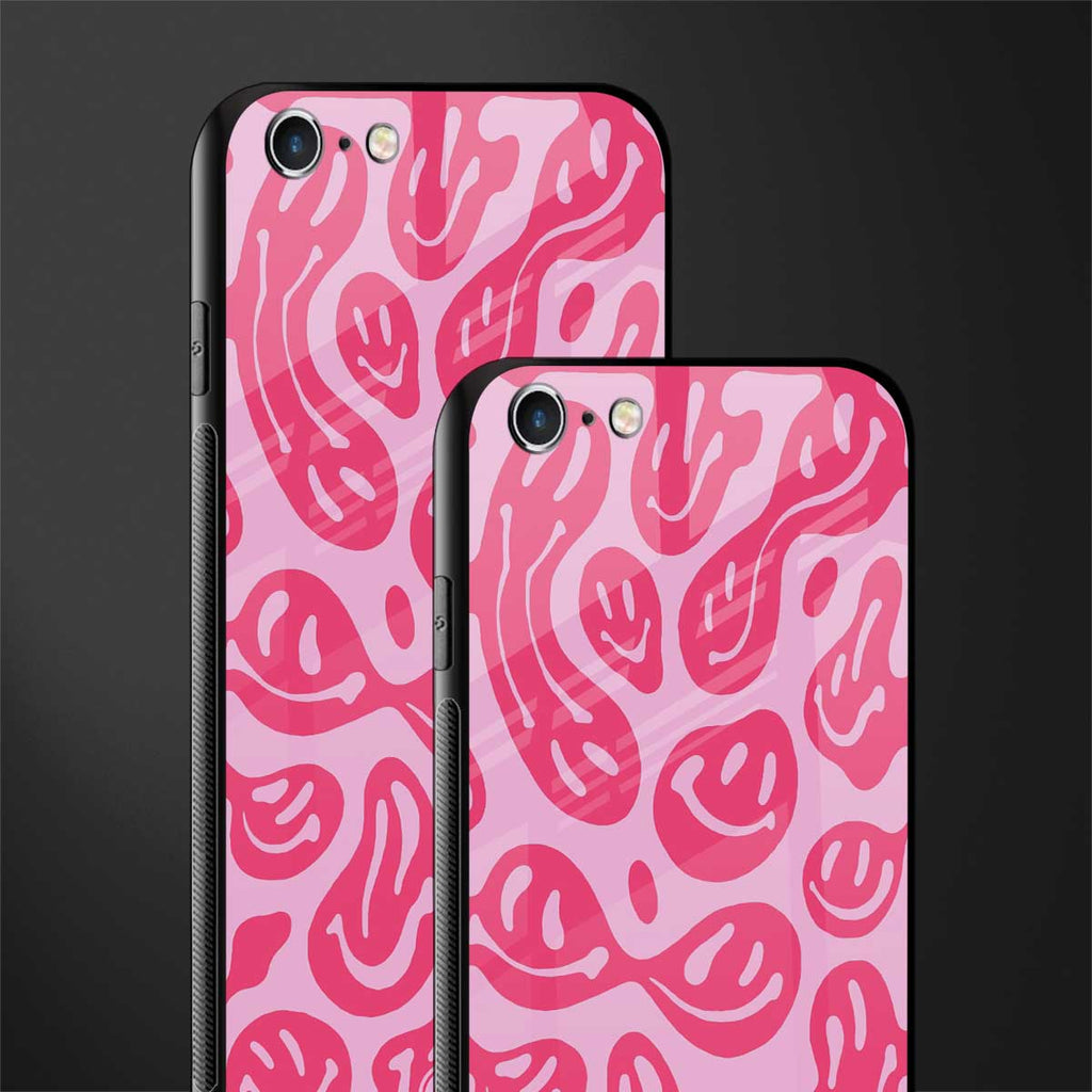 acid smiles bubblegum pink edition glass case for iphone 6 plus image-2