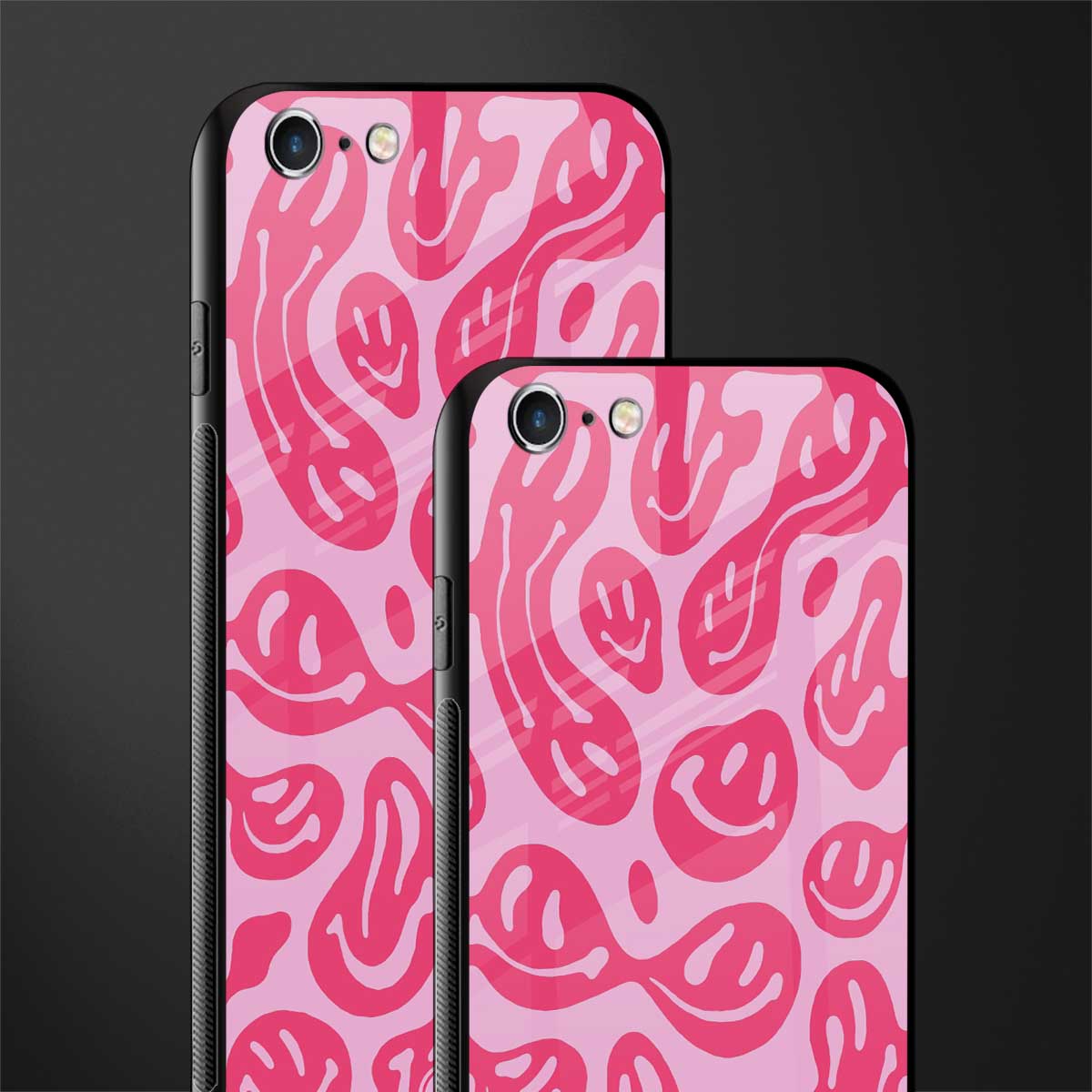 acid smiles bubblegum pink edition glass case for iphone 6 plus image-2