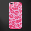 acid smiles bubblegum pink edition glass case for iphone 6 plus image