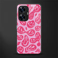 acid smiles bubblegum pink edition back phone cover | glass case for realme c55
