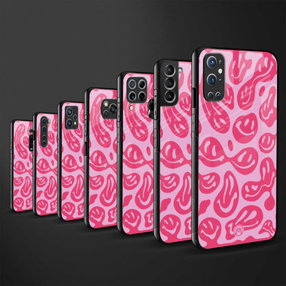 acid smiles bubblegum pink edition back phone cover | glass case for vivo y22