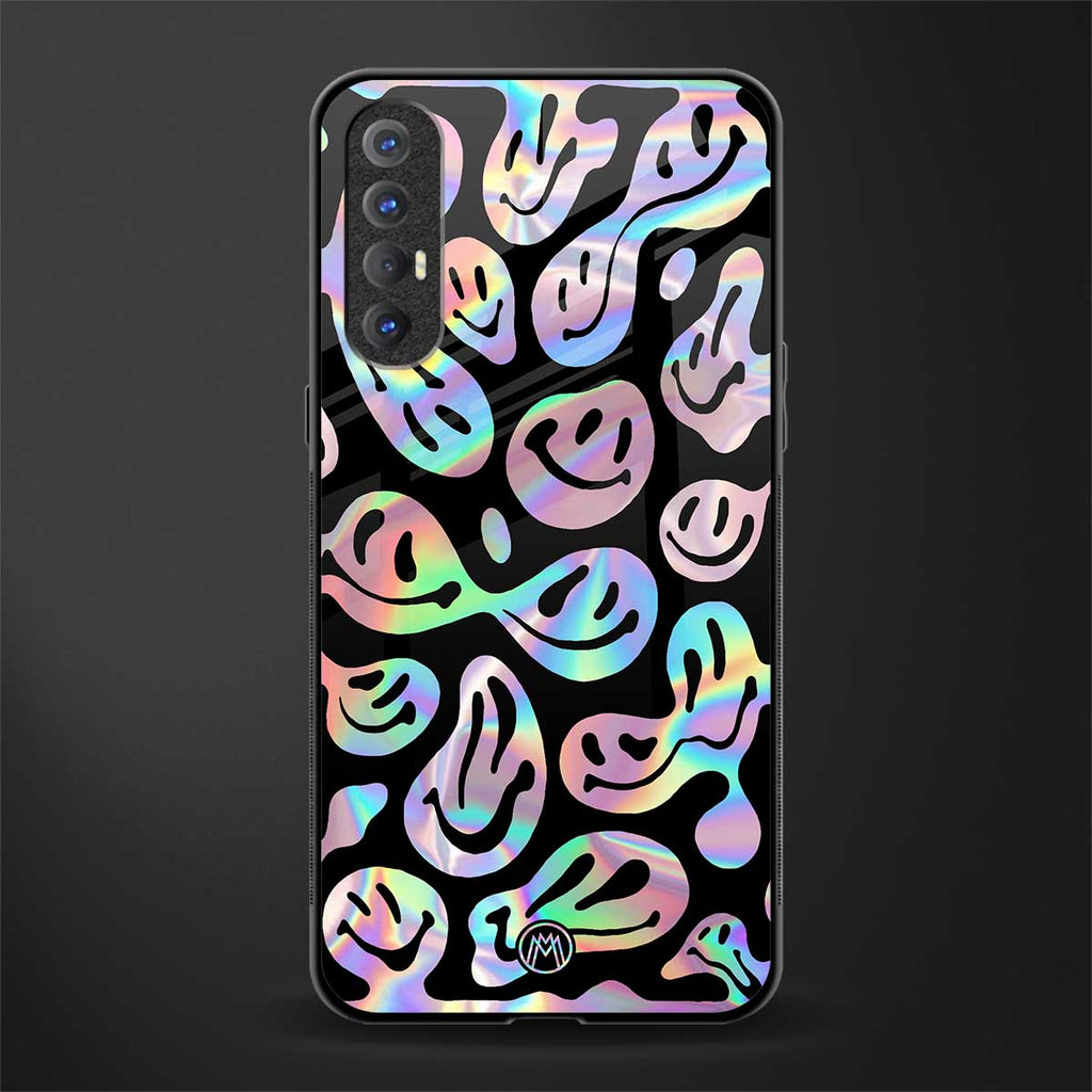 acid smiles chromatic edition glass case for oppo reno 3 pro image