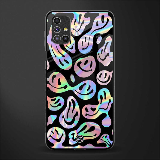 acid smiles chromatic edition glass case for samsung galaxy m51 image