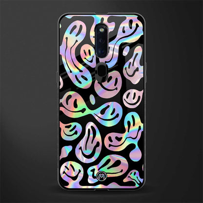 acid smiles chromatic edition glass case for oppo f11 pro image