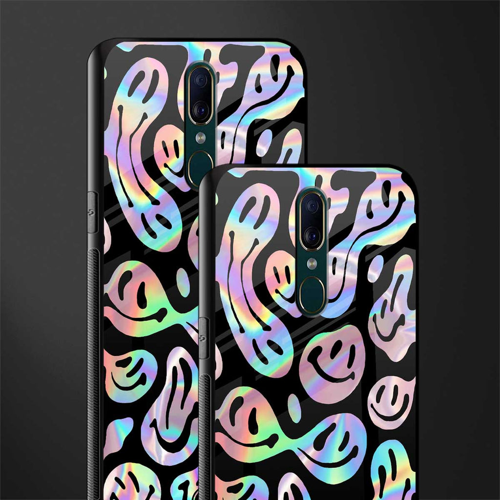 acid smiles chromatic edition glass case for oppo f11 image-2