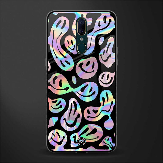 acid smiles chromatic edition glass case for oppo a9 image