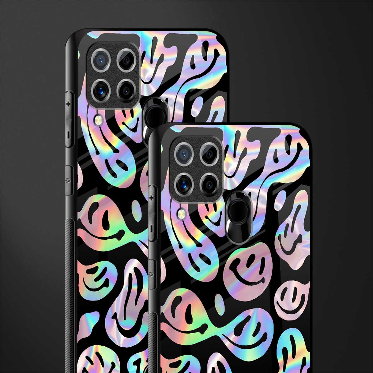 acid smiles chromatic edition glass case for realme c15 image-2