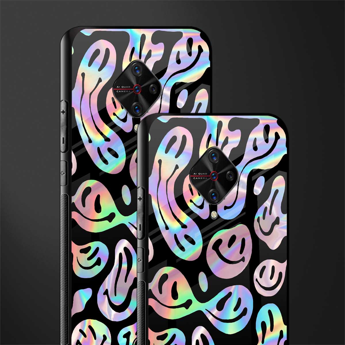 acid smiles chromatic edition glass case for vivo s1 pro image-2