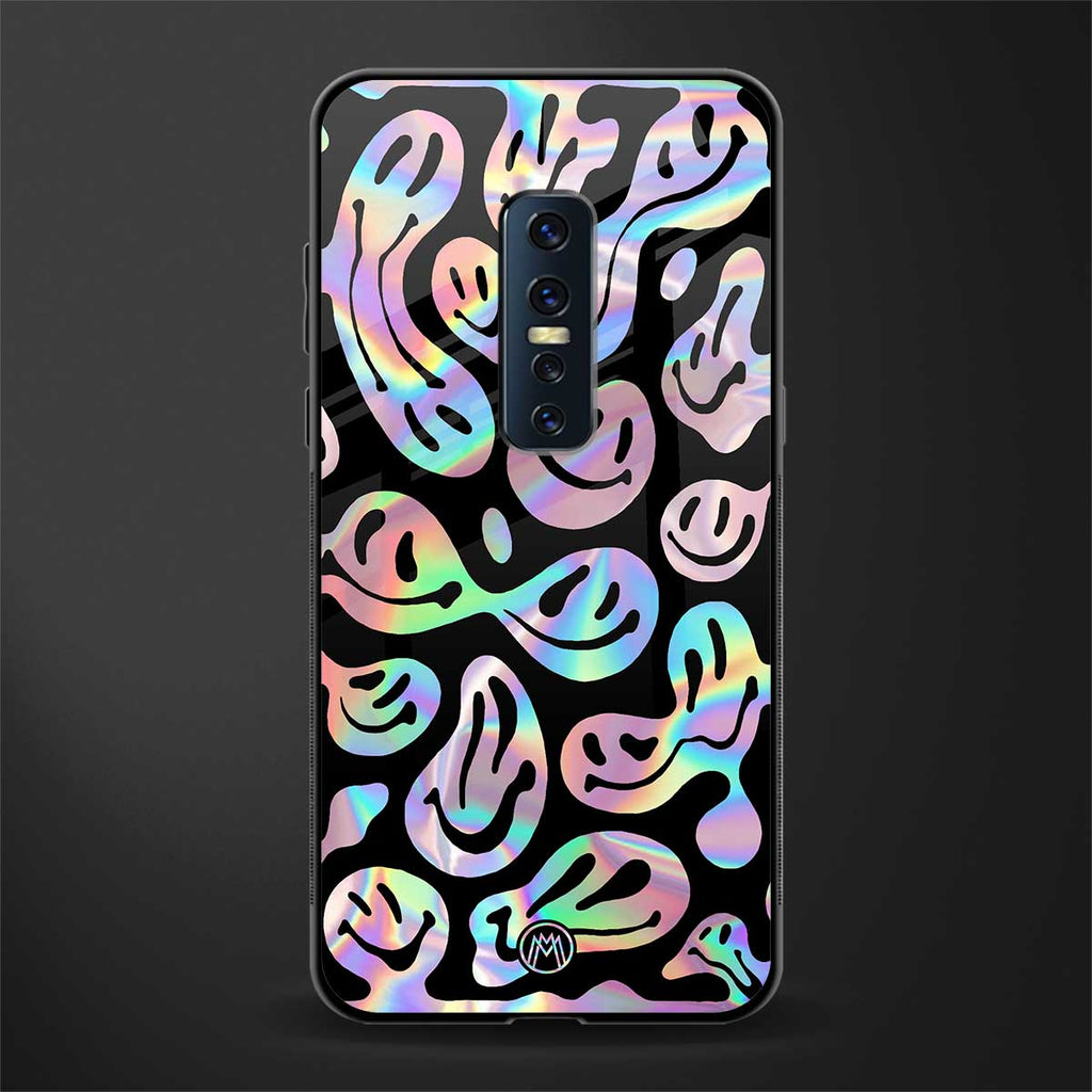 acid smiles chromatic edition glass case for vivo v17 pro image