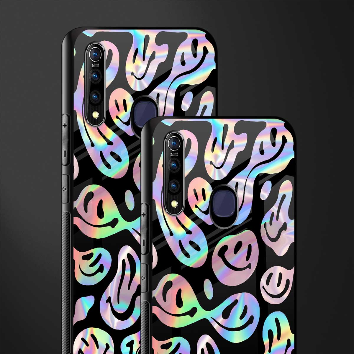 acid smiles chromatic edition glass case for vivo z1 pro image-2