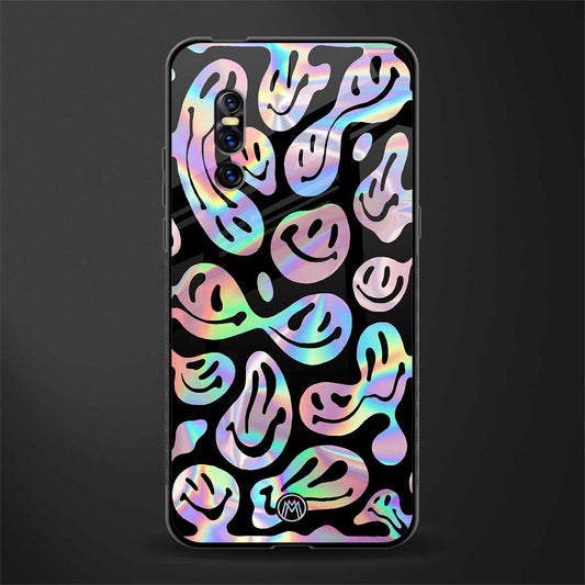 acid smiles chromatic edition glass case for vivo v15 pro image