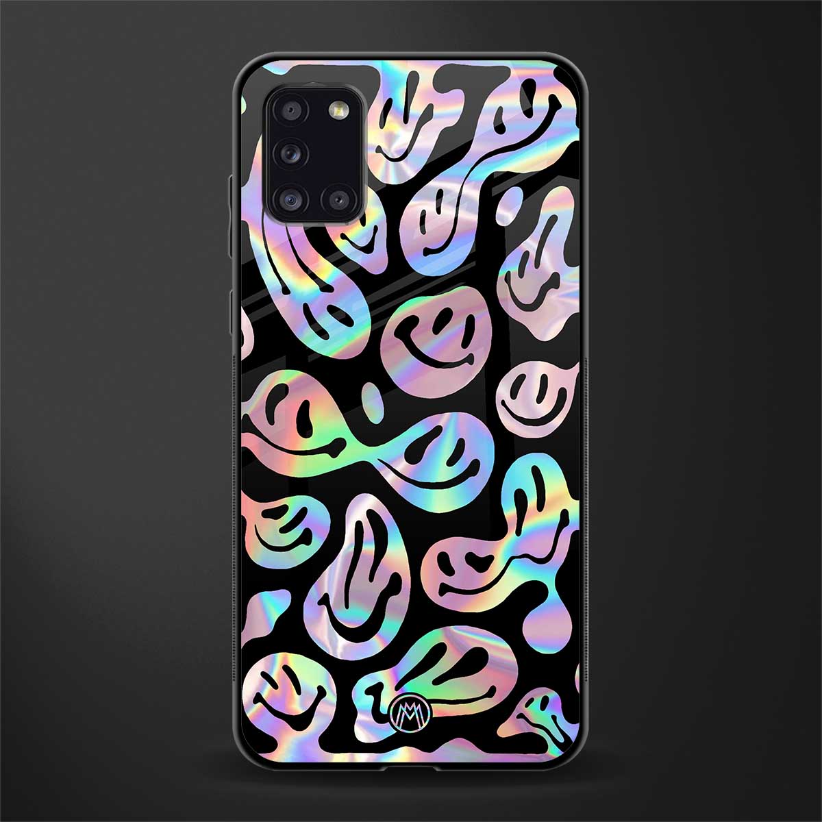 acid smiles chromatic edition glass case for samsung galaxy a31 image